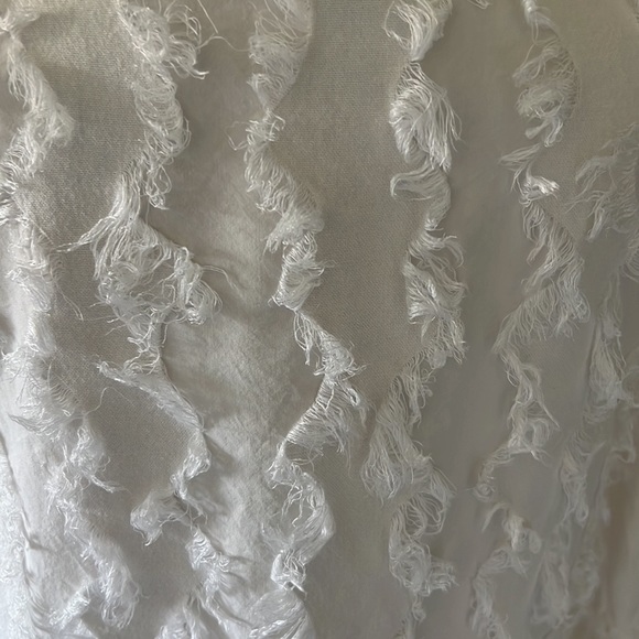 Fifteen Twenty All over Fringe top with Bell Sleeve White Small - Picture 5 of 13